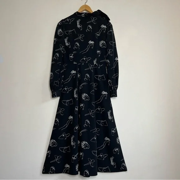 CO Novelty Silk Dress in Black